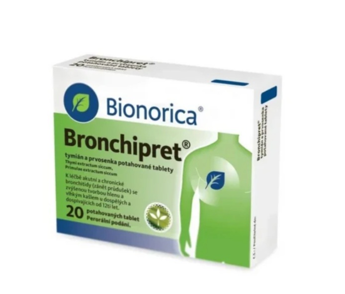Bronchipret proti kašľu, na vykašliavanie 20 tbl