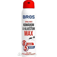 BROS spray proti komárom a kliešťom MAX 90ml