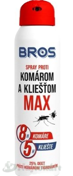 BROS spray proti komárom a kliešťom MAX 90ml kúpite na Najlekaren.eu