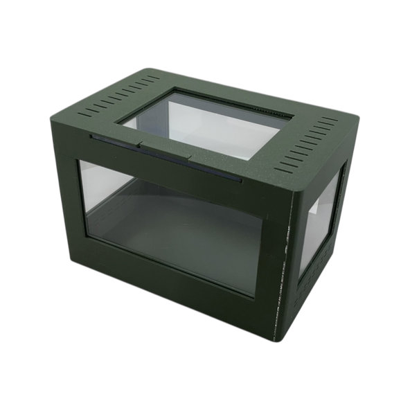 Terárium pre pavúky a hmyz BLOCK armádna zelená 150x100x100 mm