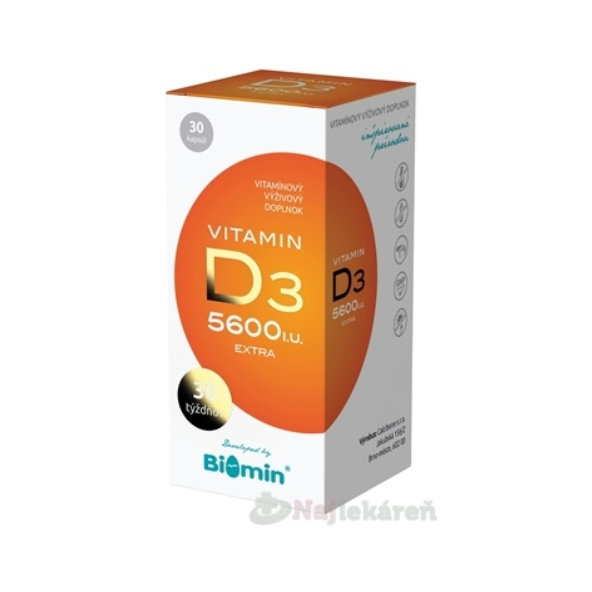 CALCIBONE Vitamin D3 EXTRA 5600 I.U. by BIOMIN 30ks