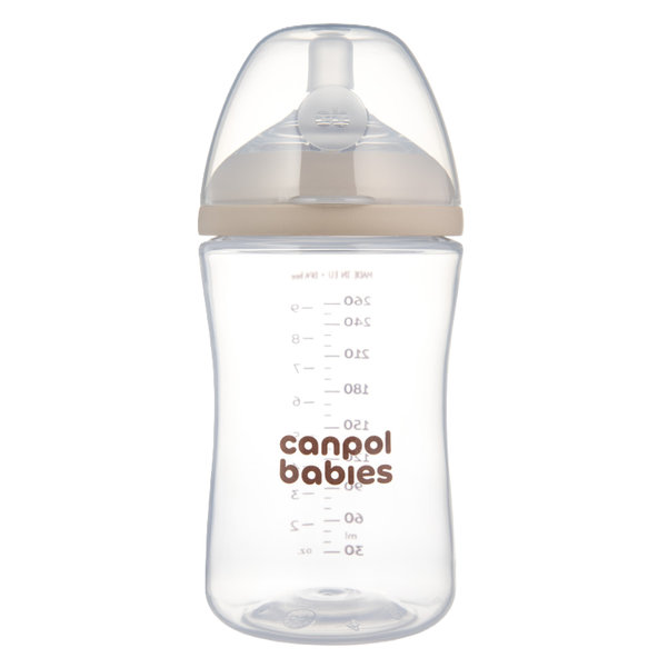 CANPOL BABIES Fľaša Natural Shape antikoliková 260 ml