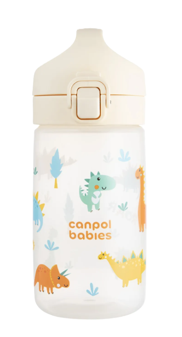CANPOL BABIES Fľaša pre deti JUNIOR krémová 400 ml
