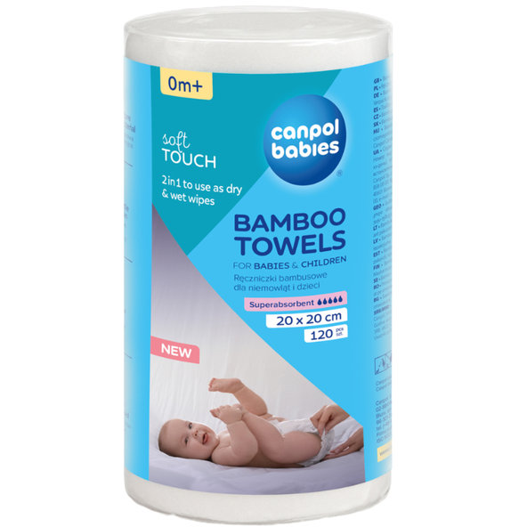 CANPOL BABIES Jednorazové bambusové obrúsky 120 ks
