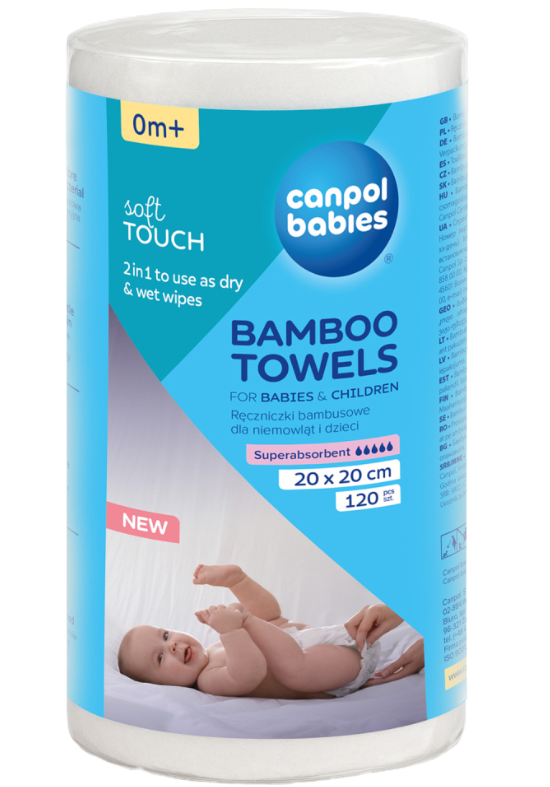 CANPOL BABIES Jednorazové bambusové obrúsky 120 ks