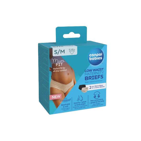 CANPOL BABIES Tehotenské nohavičky nízky pás MumFIT S/M 2 ks