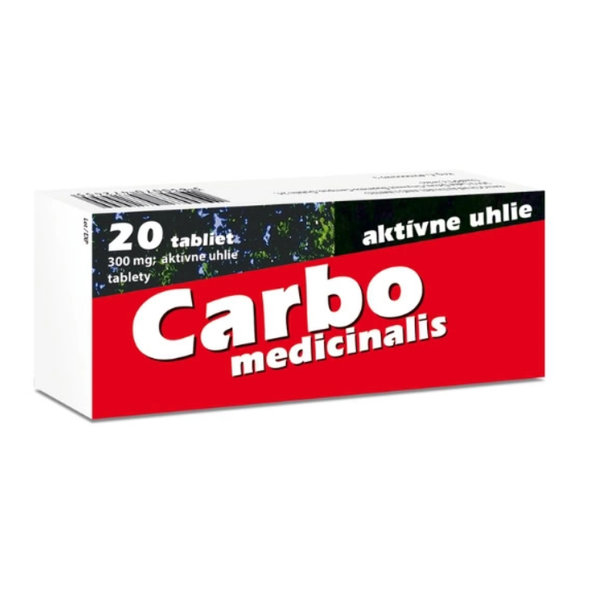 CARBO MEDICINALIS čierne uhlie 300 mg 20 tabliet