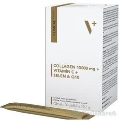 CLINICAL COLLAGEN 10 000 mg+VITAMÍN C+SELEN & Q10 prášok vo vrecúškach s ananásovou príchuťou 30ks