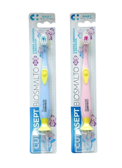 CURASEPT Biosmalto Baby detská zubná kefka 0-3 roky 1ks