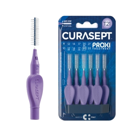 CURASEPT PROXI T21 Medzizubné kefky fialové 6 ks
