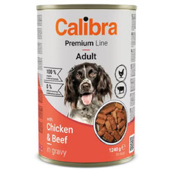 Calibra dog Adult Premium Kura & hovädzie konzerva pre psy 1240g