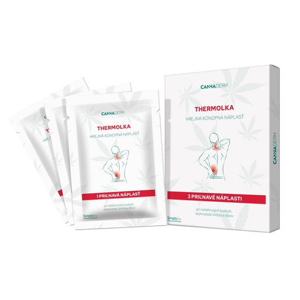 Cannaderm THERMOLKA hrejivá konopná náplasť 3ks