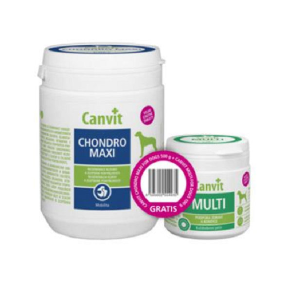 Canvit balíček - Canvit Chondro Maxi pre psy 166tbl/500g + Canvit Multi pre psy 100tbl/100g grátis