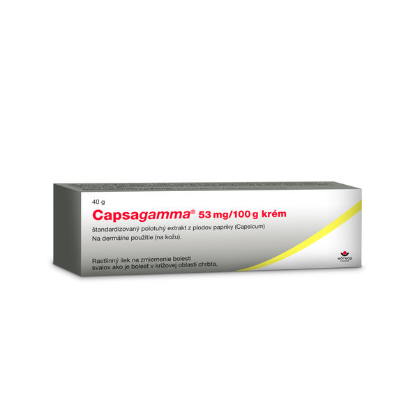 Capsagamma 53 mg/100 g krém na bolesť svalov, chrbta 40 g