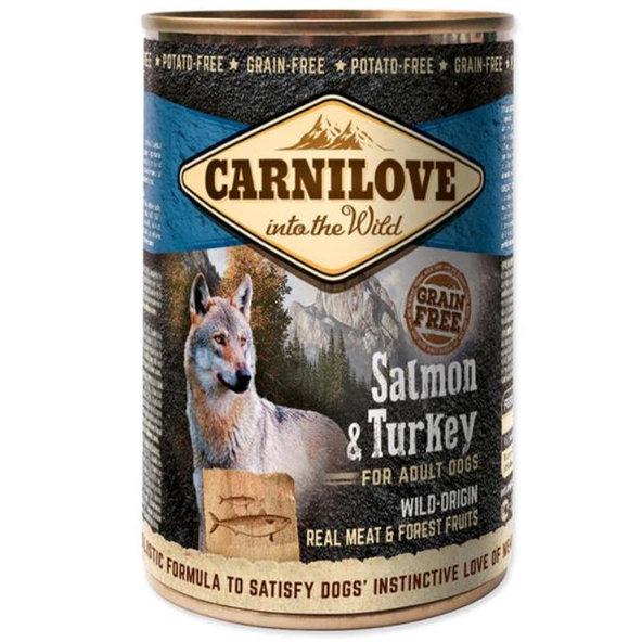 Carnilove dog WM Losos & Morka bez obilnín, konzerva pre psy 400g