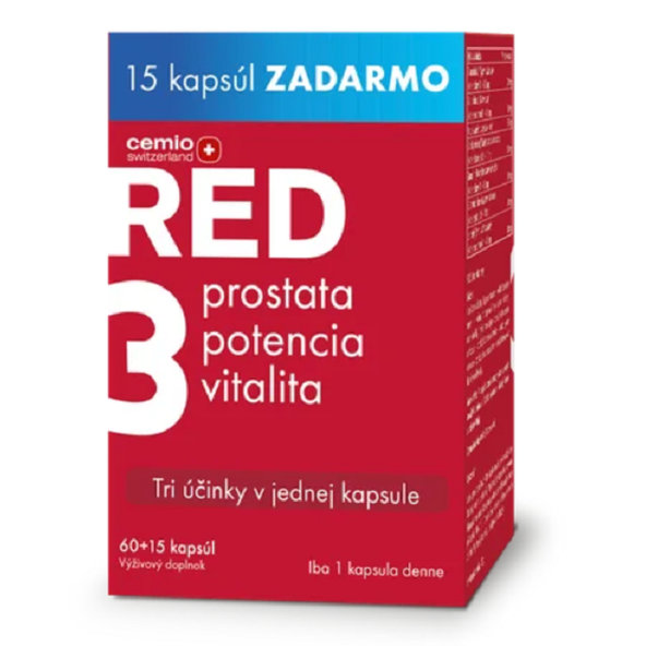 Cemio RED3 prostata, potencia, vitalita 75 kapsúl