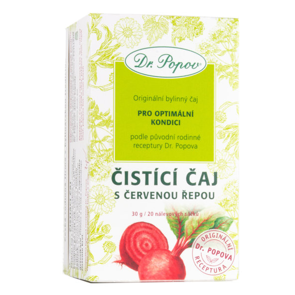 DR. POPOV ČAJ ČISTIACI S ČERVENOU REPOU bylinná zmes 20x1,5g
