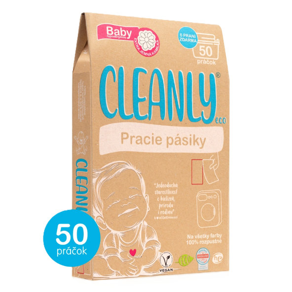 CleanlyEco BABY Pracie pásiky s kamilkou 50 praní