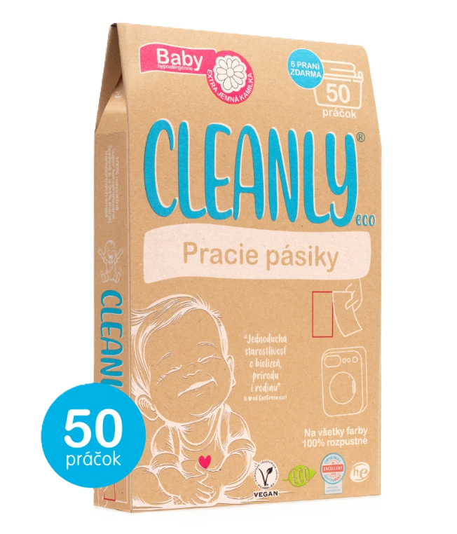 CleanlyEco BABY Pracie pásiky s kamilkou 50 praní