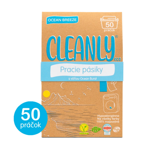 CleanlyEco pracie pásiky Ocean Breeze na 50 praní 50 ks