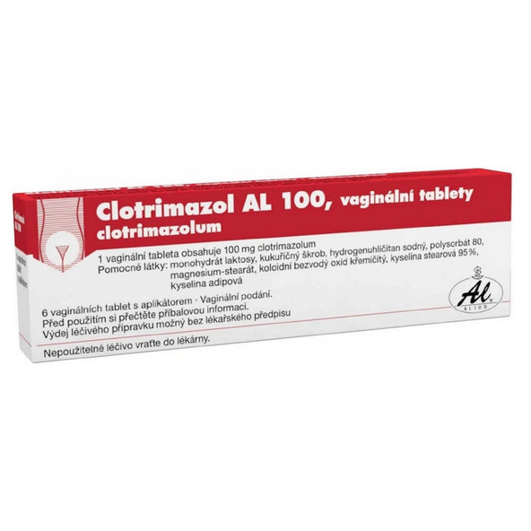 Clotrimazol AL 100 vaginálne tablety 100mg/6tbl
