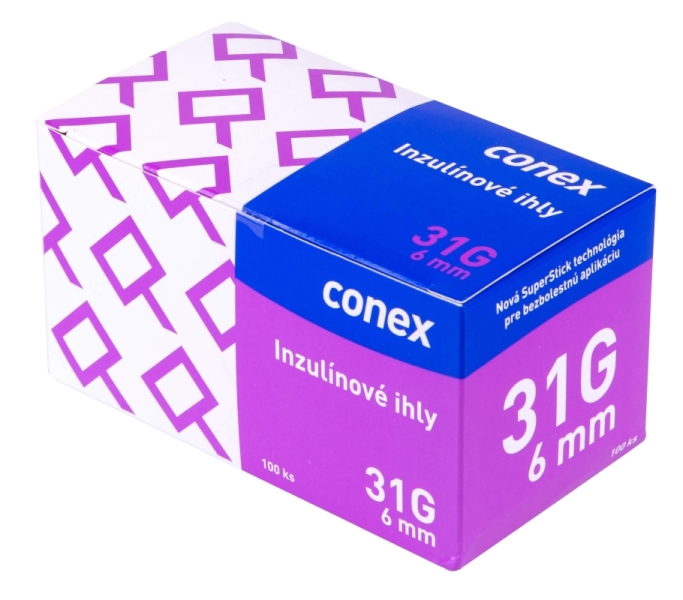 Conex Inzulínové ihly 31G 6 mm 100 ks