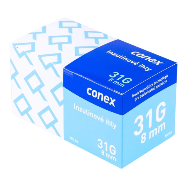 Conex inzulínové ihly 31G 8 mm 100 ks