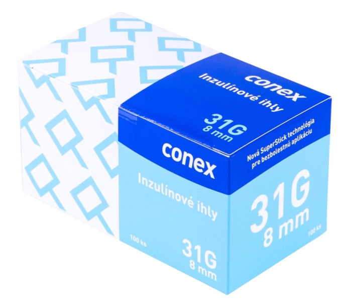Conex inzulínové ihly 31G 8 mm 100 ks