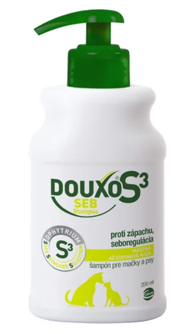 DOUXO S3 Seb šampón pre psy a mačky 200 ml