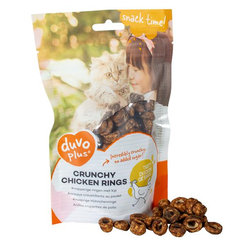 DUVO+ Crunchy kuracie krúžky maškrta pre mačky 50 g