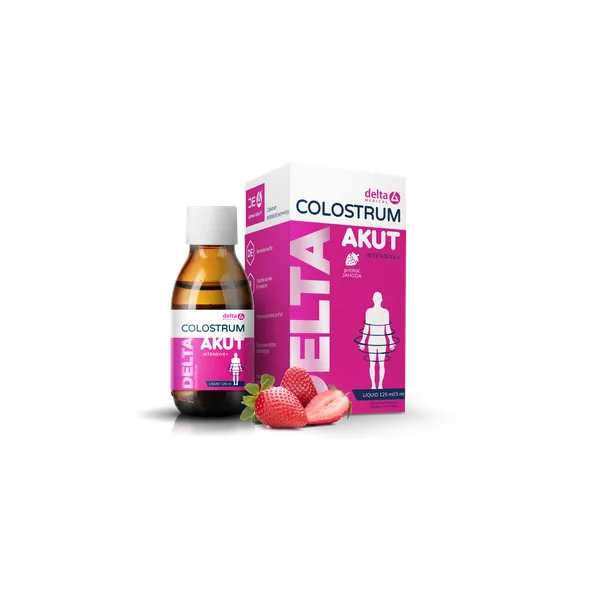 Delta Colostrum Akut tekuté Jahoda 125 ml