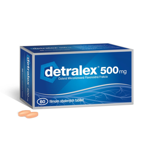 DETRALEX 500 mg ťažké, boľavé, opuchnuté nohy 60 tabliet