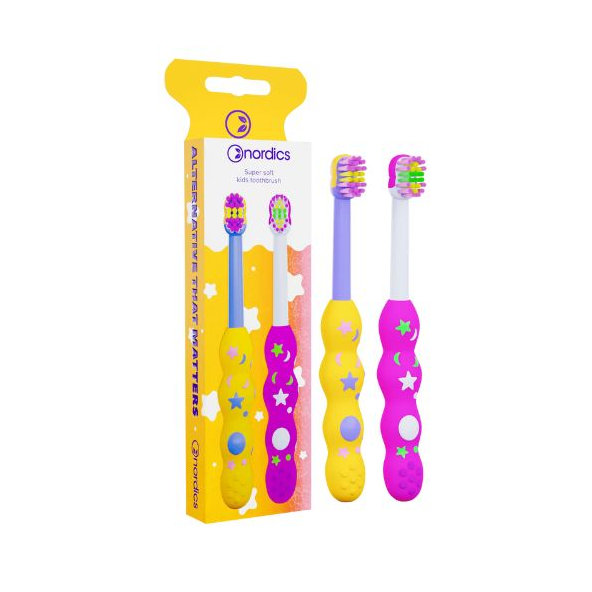 Detské zubné kefky Super soft premium 0-2 rokov 4080 štetín Nordics Oral Care 2ks