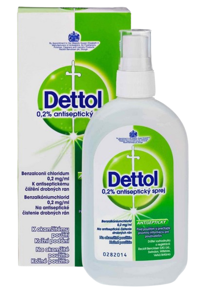 Dettol 0,2% antiseptický sprej s rozprašovačom 100ml | Najlekáreň.eu