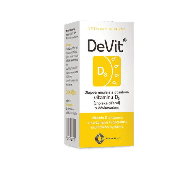 DeVit olejová suspenzia s obsahom vitamínu D3 22ml