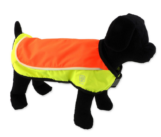 Dog Fantasy nabíjacia LED reflexná vesta pre psy, veľ. S