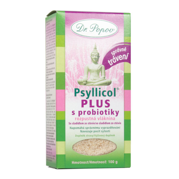 DR. POPOV PSYLLICOL PLUS s probiotikami jahoda 100g