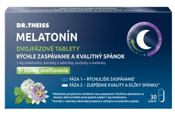 Dr.Theiss MELATONÍN dvojfázové tablety 30 ks kúpite na Najlekaren.eu