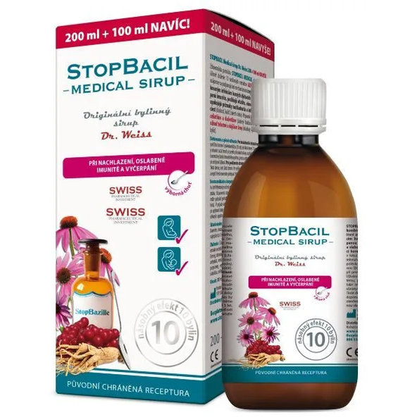 Dr.Weiss STOPBACIL Medical sirup na prechladnutie 300ml