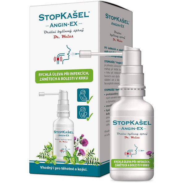 Dr.Weiss STOPKAŠEĽ ANGIN-EX na bolesť hrdla 30ml