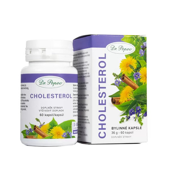 Dr. Popov Bylinné kapsuly CHOLESTEROL 60ks
