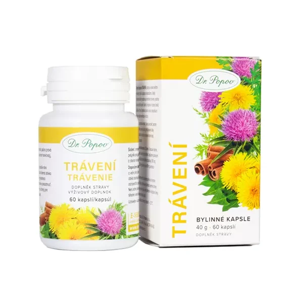 Dr. Popov Bylinné kapsuly TRÁVENIE 60ks