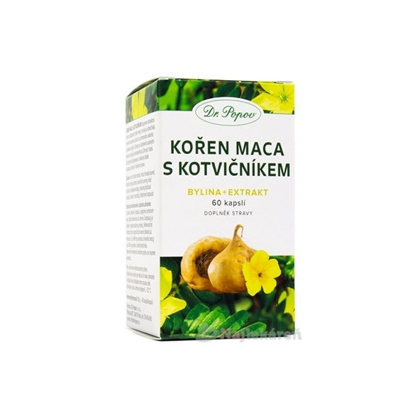 Dr. Popov KOREŇ MACA S KOTVIČNÍKOM 60cps