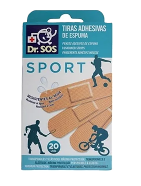 Dr. SOS ŠPORT náplasť prúžky mix 20 ks kúpite na Najlekaren.eu