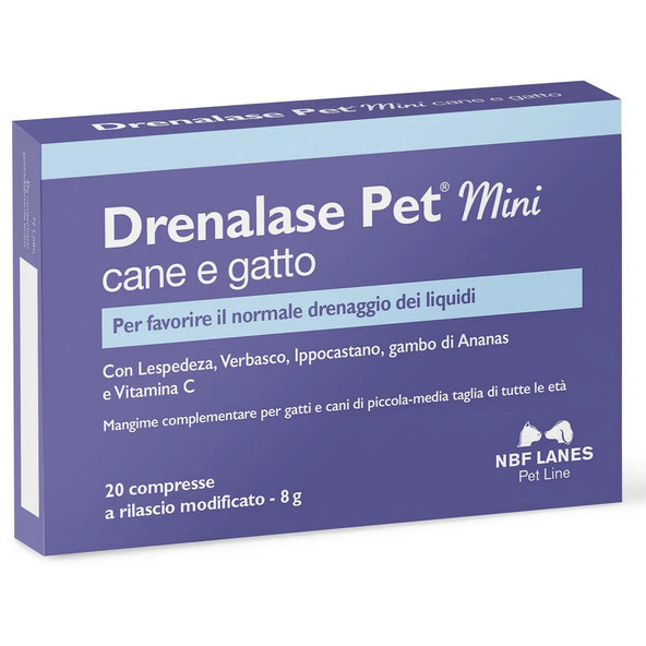 Drenalase Pet Mini tablety na odvodnenie pre malé a stredné psy a mačky 20tbl