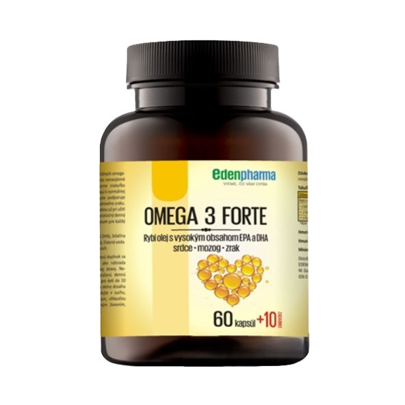 EDENPharma OMEGA 3 FORTE 60+10 kapsúl zadarmo