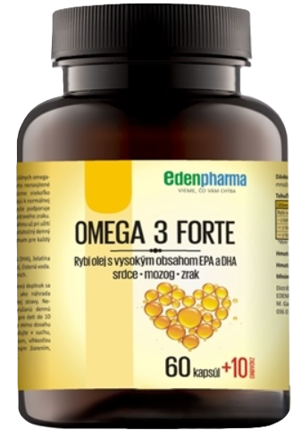 EDENPharma OMEGA 3 FORTE 60+10 kapsúl zadarmo
