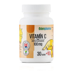 EDENPharma VITAMÍN C 100 mg príchuť pomaranč 30+10 tabliet zadarmo