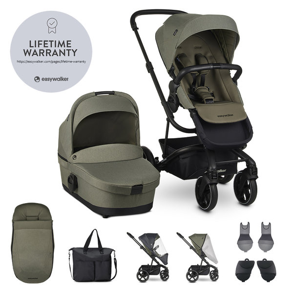 EASYWALKER Set kočík kombinovaný  Harvey3 Sage Green s príslušenstvom