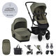 EASYWALKER Set kočík kombinovaný  Harvey3 Sage Green s príslušenstvom
